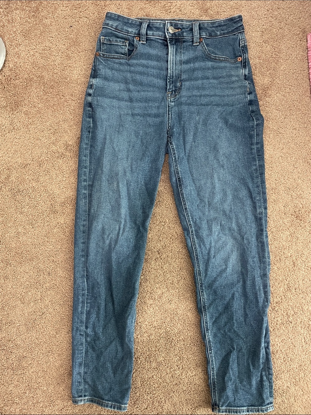 High-Rise American Eagle Mom Jeans - Blue